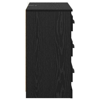Sideboards 2 pcs Black Oak 70 x 35.5 x 67.5 cm Engineered Wood