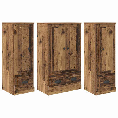 Highboard with Drawer 3 pcs Old Wood Engineered Wood