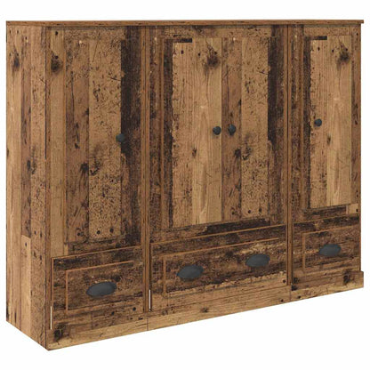 Highboard with Drawer 3 pcs Old Wood Engineered Wood
