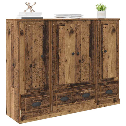 Highboard with Drawer 3 pcs Old Wood Engineered Wood