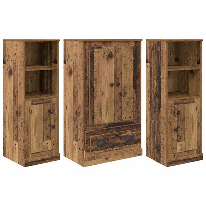 Highboard with Drawer 3 pcs Old Wood Engineered Wood