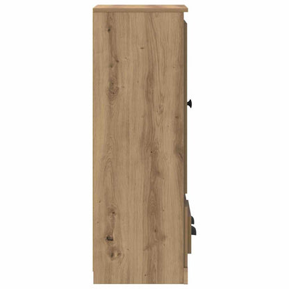 Highboard with Drawer 3 pcs Artisan Oak Engineered Wood