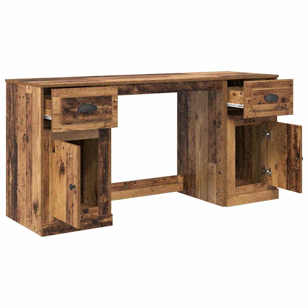 Desk with Cabinet Old Wood 154.5 x 50 x 75 cm Engineered Wood