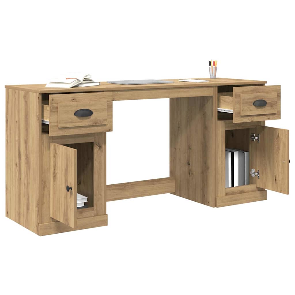 Desk with Cabinet with Drawer Artisan Oak 154.5 x 50 x 75 cm