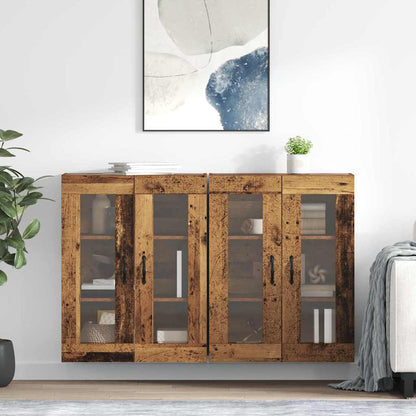 Wall Cabinets 2 pcs Old Wood 69.5 x 34 x 90 cm Engineered Wood