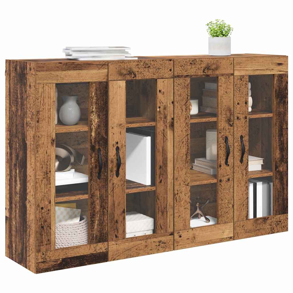 Wall Cabinets 2 pcs Old Wood 69.5 x 34 x 90 cm Engineered Wood