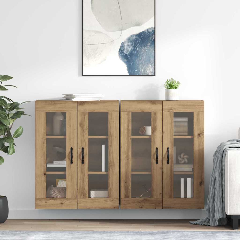Wall Cabinets 2 pcs Artisan Oak 69.5 x 34 x 90 cm