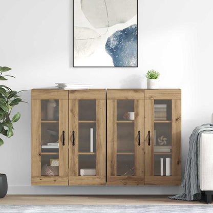Wall Cabinets 2 pcs Artisan Oak 69.5 x 34 x 90 cm