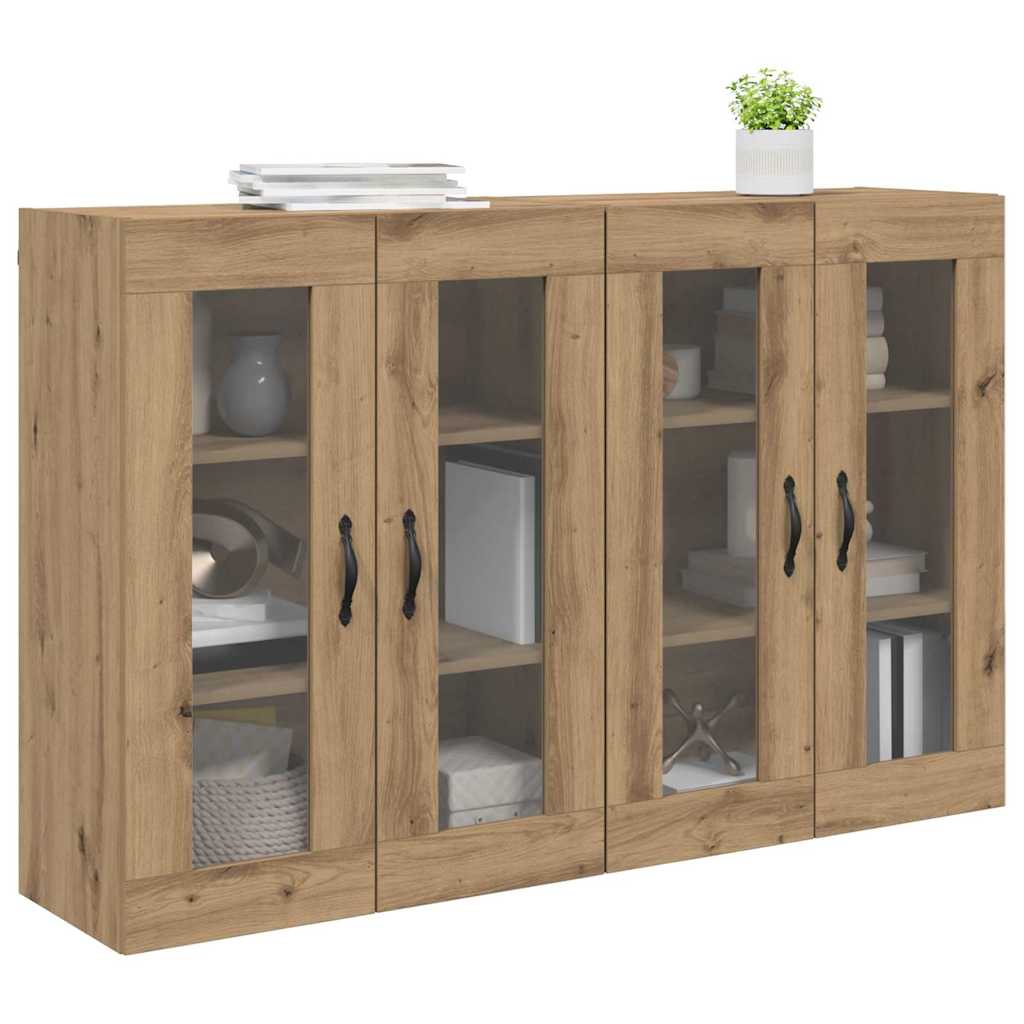 Wall Cabinets 2 pcs Artisan Oak 69.5 x 34 x 90 cm