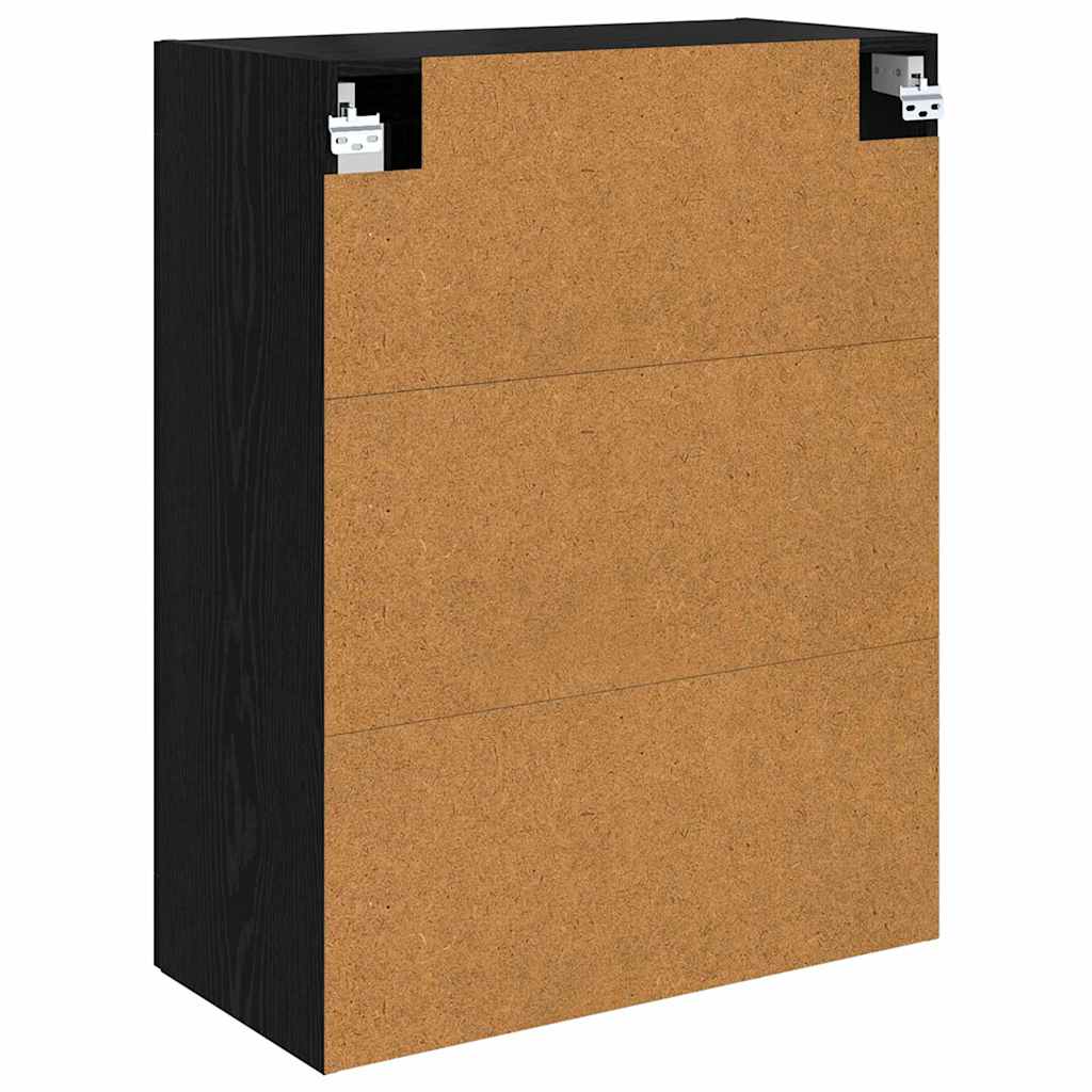 Wall Cabinets 2 pcs Black Oak 69.5 x 34 x 90 cm Engineered Wood