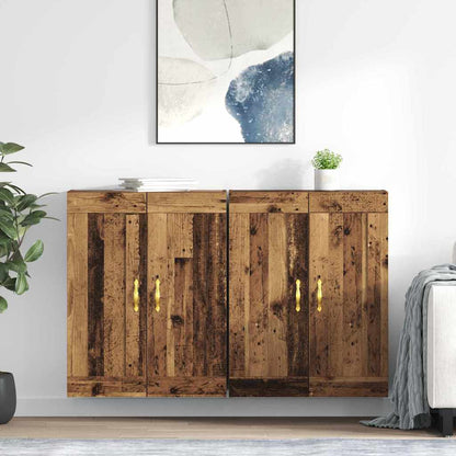 Wall-mounted Cabinet 2 pcs Old Wood 69.5 x 34 x 90 cm