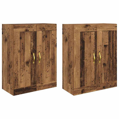 Wall-mounted Cabinet 2 pcs Old Wood 69.5 x 34 x 90 cm