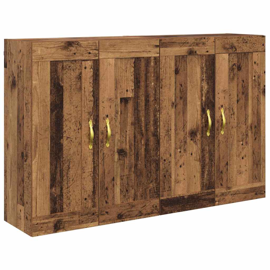 Wall-mounted Cabinet 2 pcs Old Wood 69.5 x 34 x 90 cm