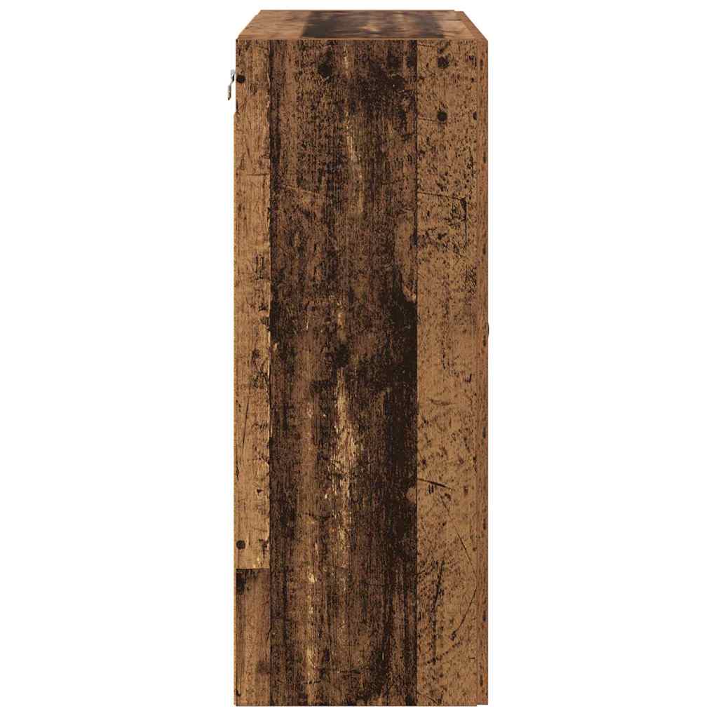 Wall-mounted Cabinet 2 pcs Old Wood 69.5 x 34 x 90 cm