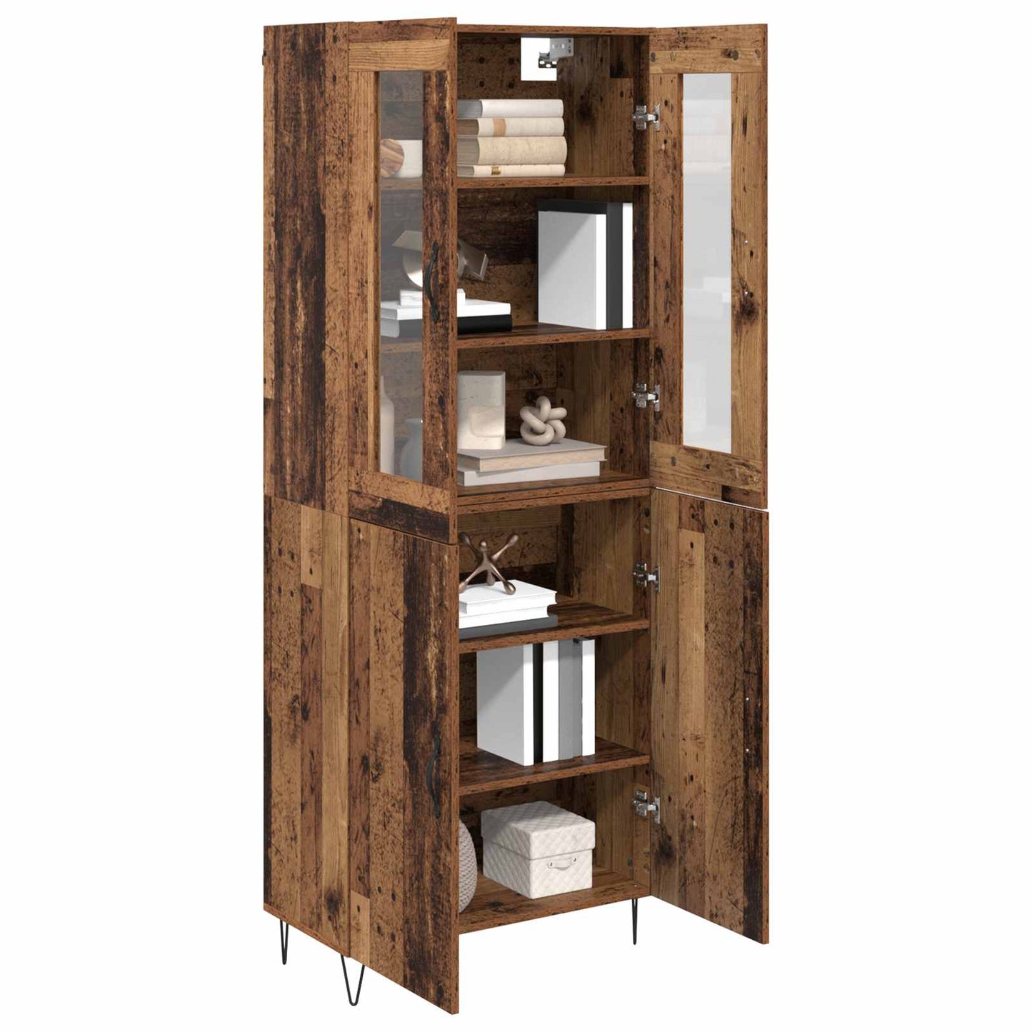 Highboard Old Wood 69.5 x 34 x 180 cm Engineered Wood