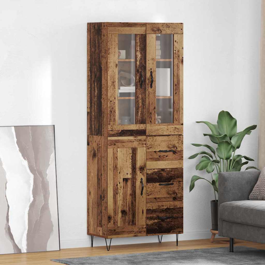 Highboard Old Wood 69.5 x 34 x 90 cm Engineered Wood
