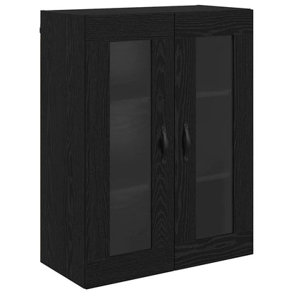 Highboard White and Black Oak 69.5 x 34 x 180 cm