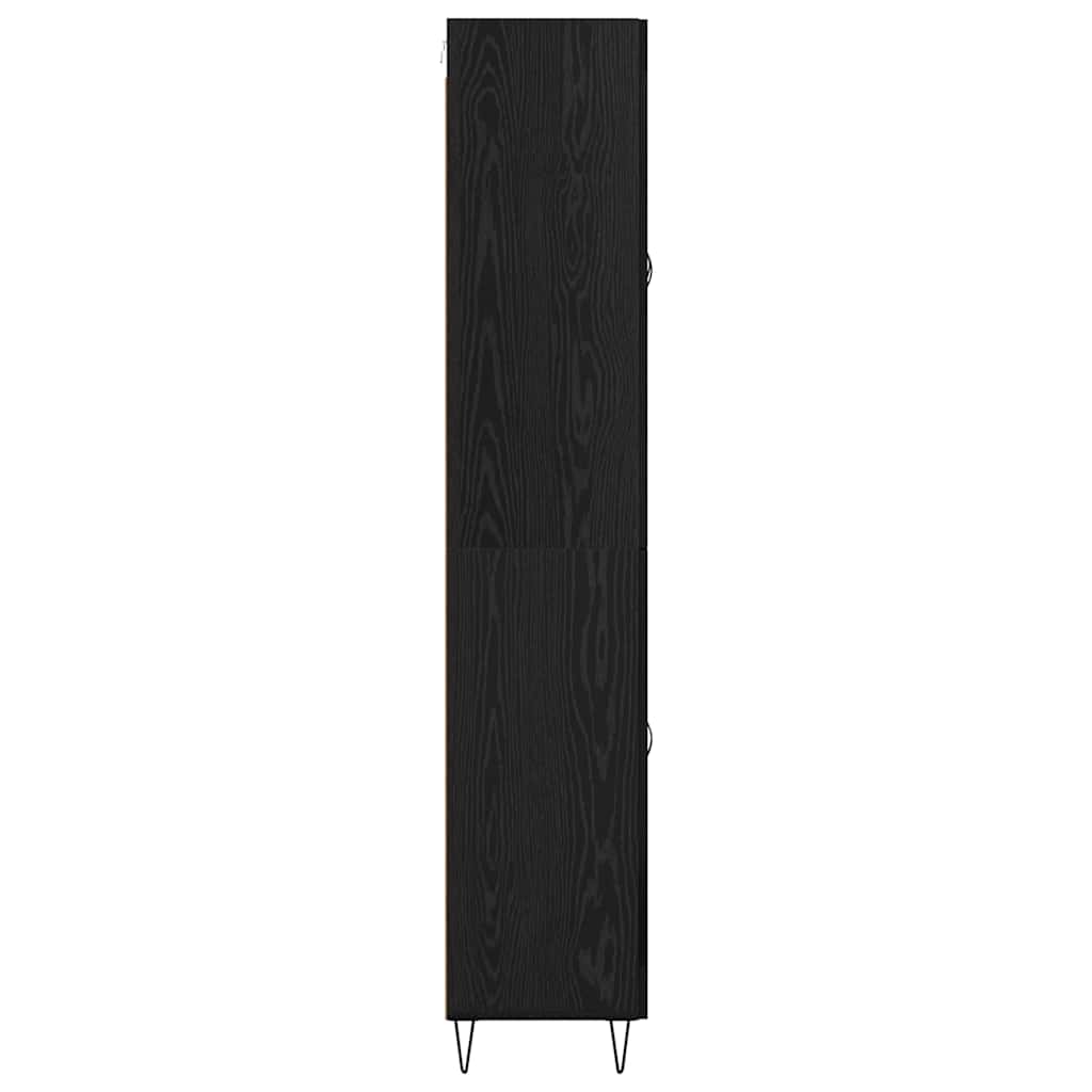 Highboard Black Oak 69.5 x 34 x 90 cm Engineered Wood