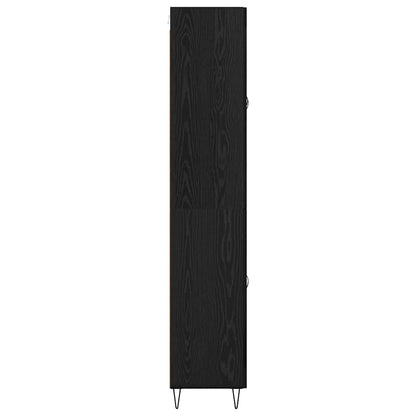 Highboard Black Oak 69.5 x 34 x 90 cm Engineered Wood