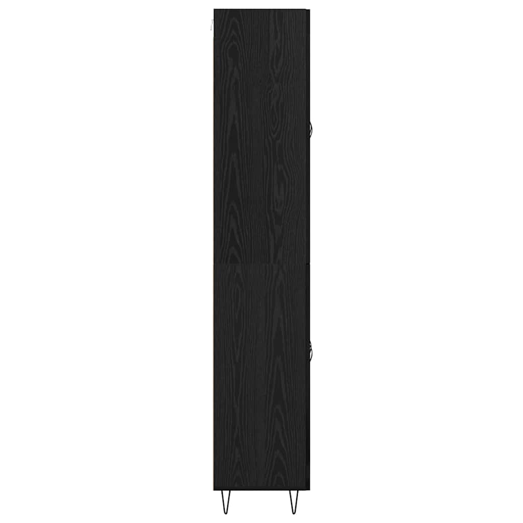 Highboard Black Oak 69.5 x 34 x 90 cm Engineered Wood