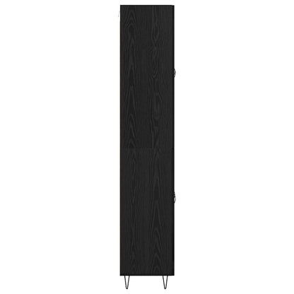 Highboard Black Oak 69.5 x 34 x 90 cm Engineered Wood