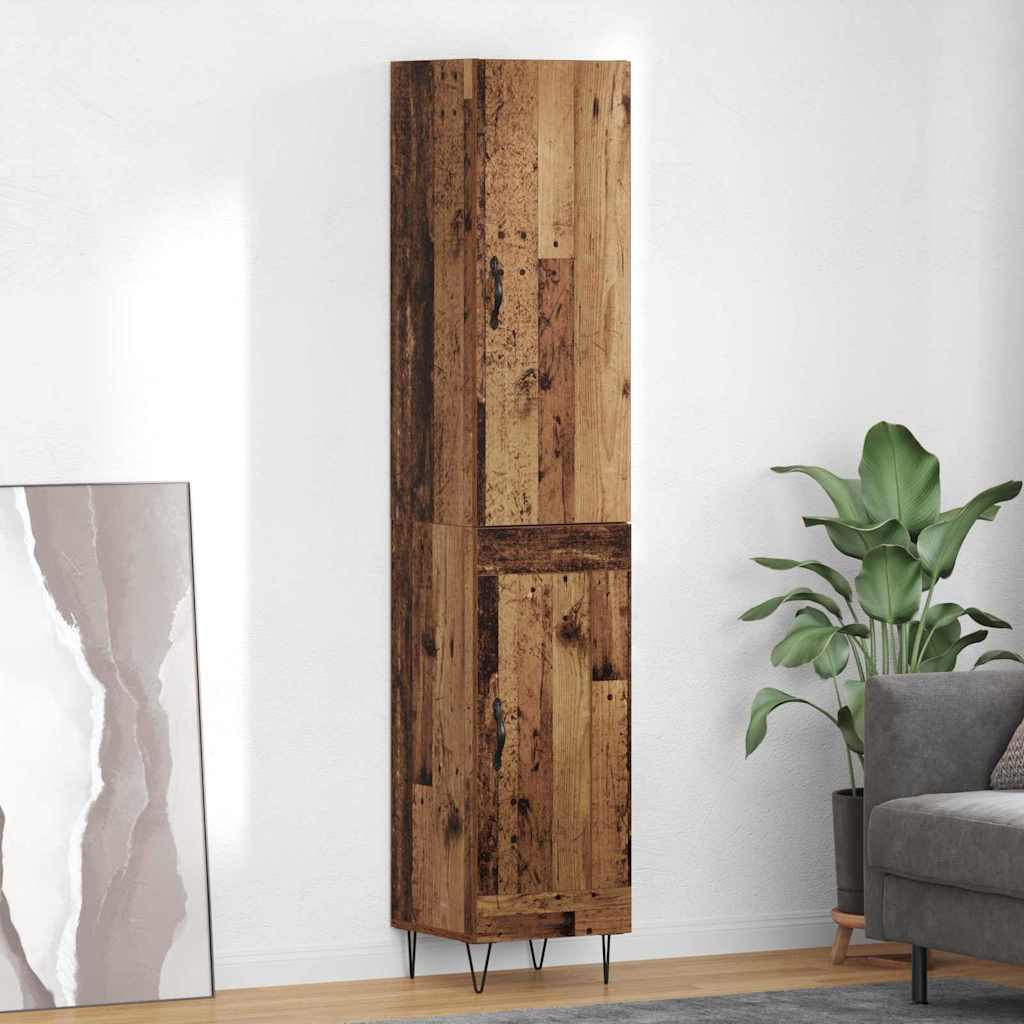 Highboard Old Wood 34.5 x 34 x 90 cm Engineered Wood