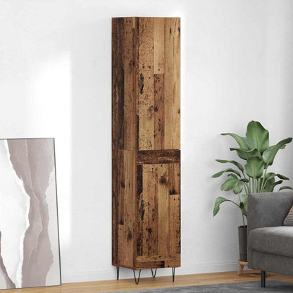 Highboard Old Wood 34.5 x 34 x 90 cm Engineered Wood