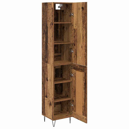 Highboard Old Wood 34.5 x 34 x 90 cm Engineered Wood