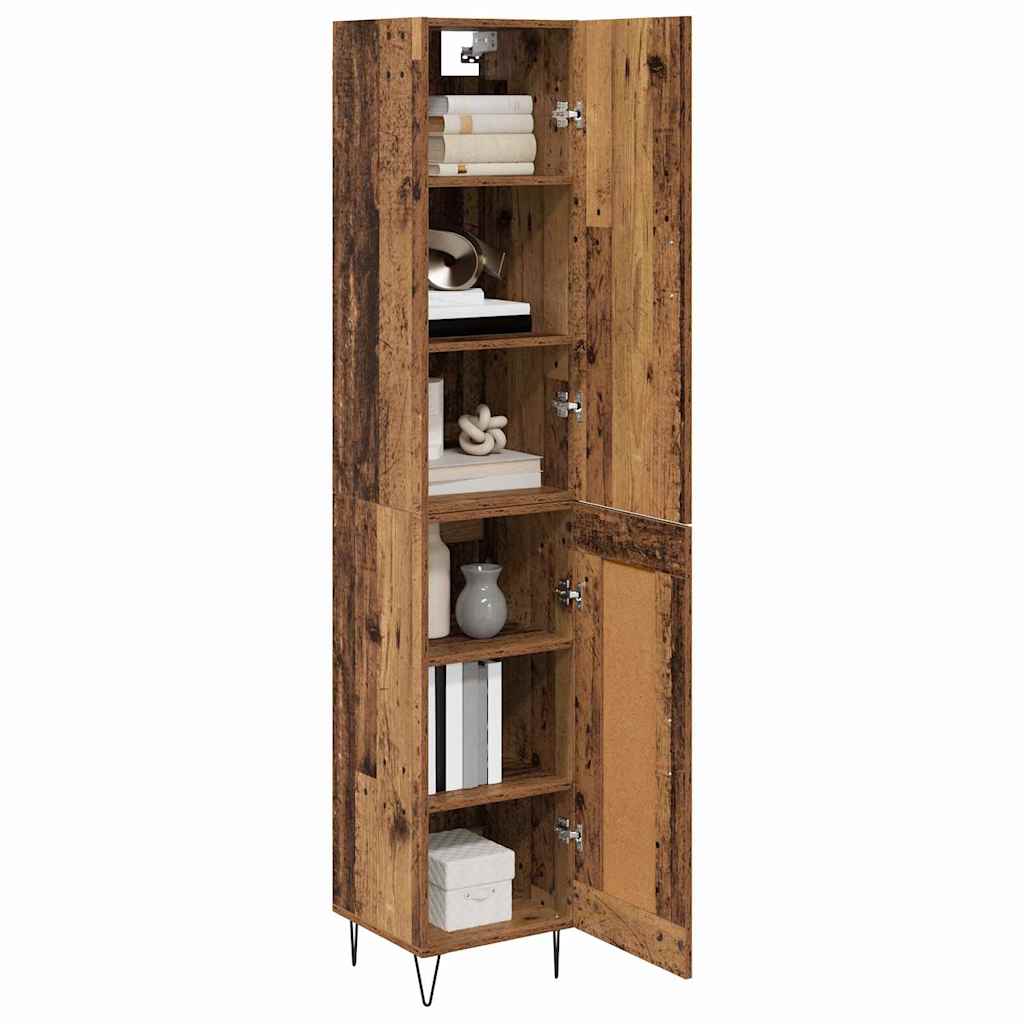 Highboard Old Wood 34.5 x 34 x 90 cm Engineered Wood