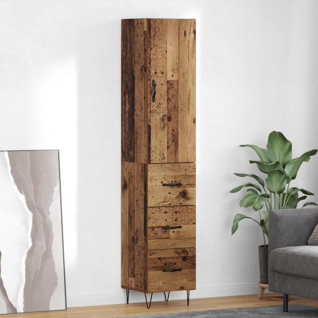 Highboard Old Wood 34.5 x 34 x 90 cm Engineered Wood