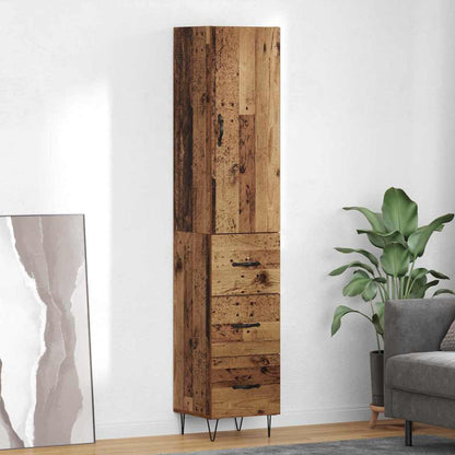 Highboard Old Wood 34.5 x 34 x 90 cm Engineered Wood