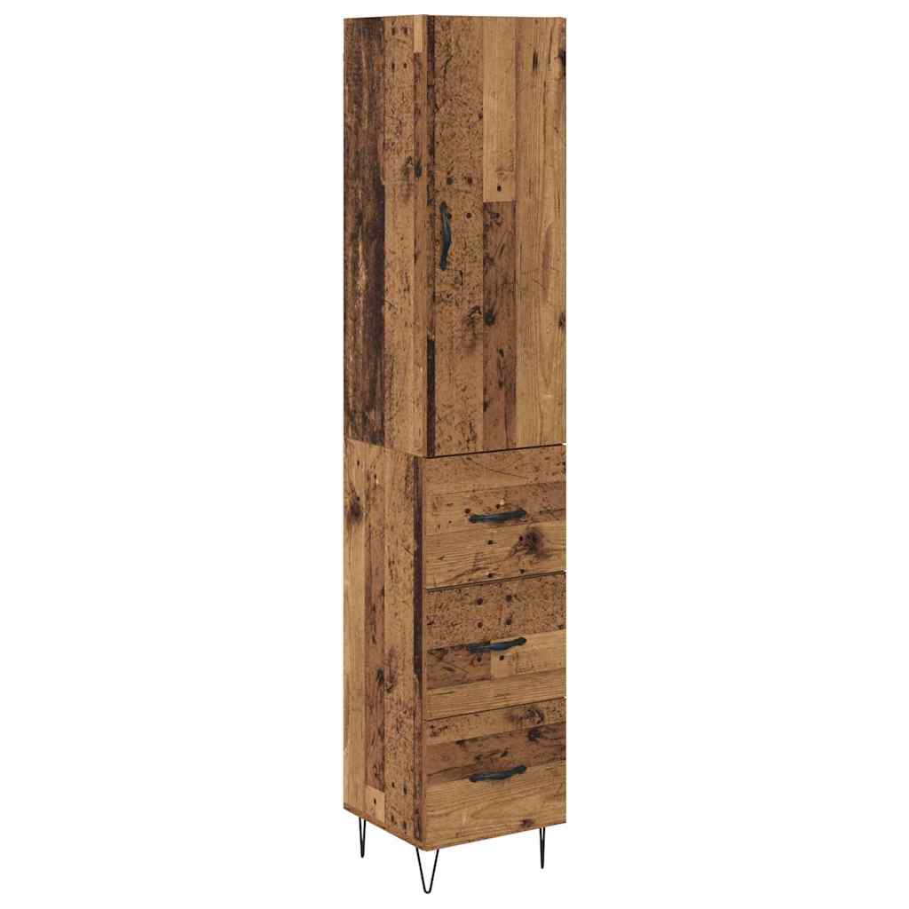 Highboard Old Wood 34.5 x 34 x 90 cm Engineered Wood