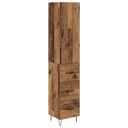Highboard Old Wood 34.5 x 34 x 90 cm Engineered Wood