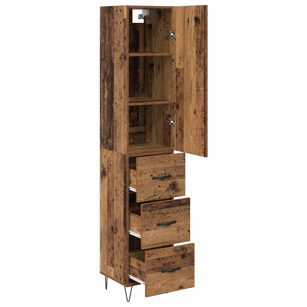 Highboard Old Wood 34.5 x 34 x 90 cm Engineered Wood