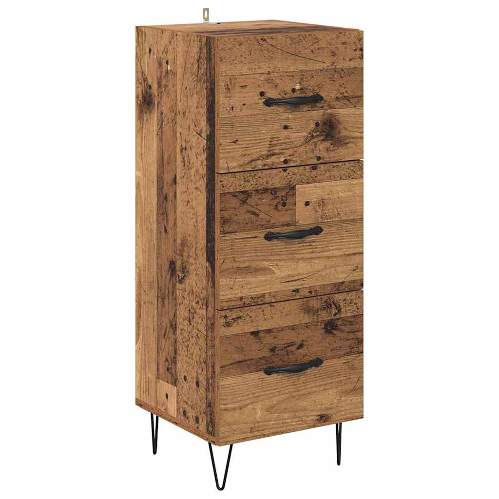 Highboard Old Wood 34.5 x 34 x 90 cm Engineered Wood
