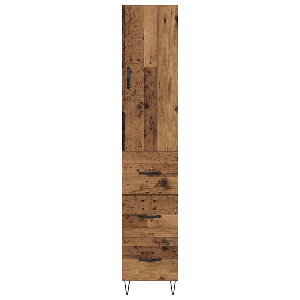 Highboard Old Wood 34.5 x 34 x 90 cm Engineered Wood