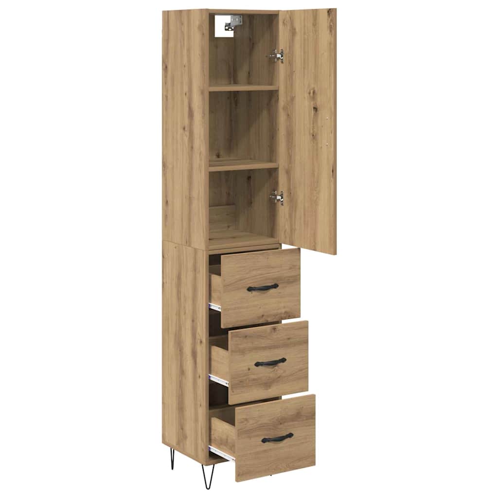 Highboard Artisan Oak 34.5 x 34 x 90 cm Engineered Wood