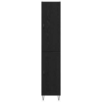 Highboard Black Oak 34.5 x 34 x 90 cm Engineered Wood