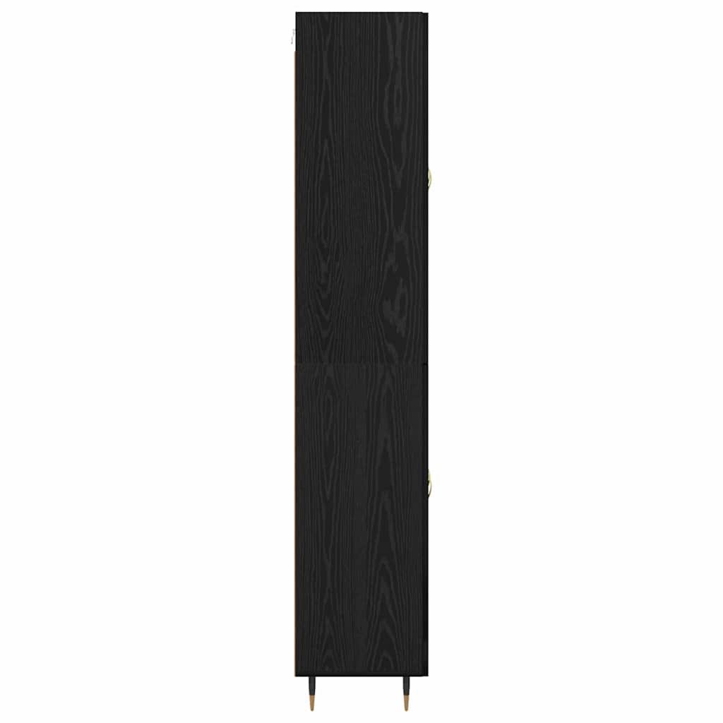 Highboard Black Oak 69.5 x 34 x 90 cm Engineered Wood