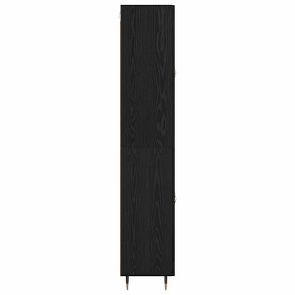Highboard Black Oak 69.5 x 34 x 90 cm Engineered Wood