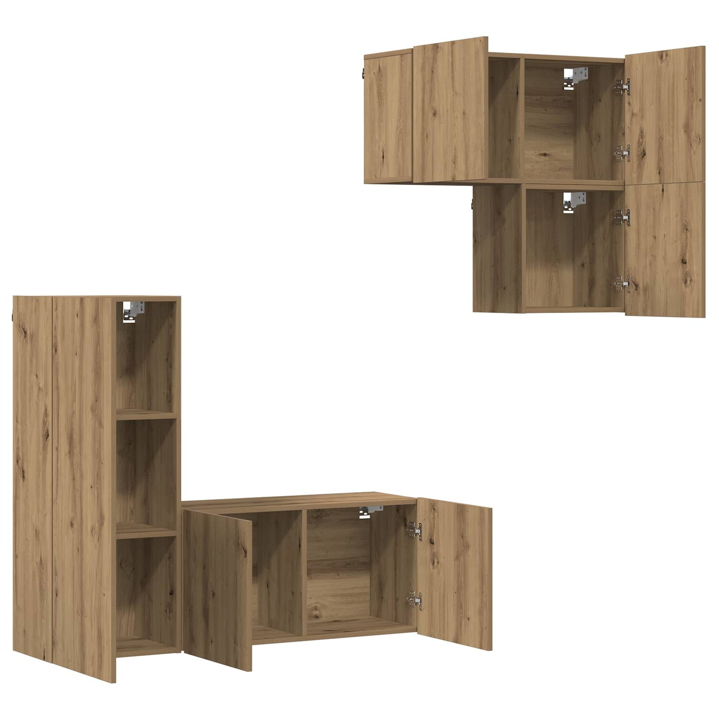 TV Cabinet 4 pcs Artisan Oak Engineered Wood