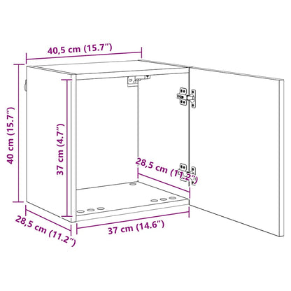 TV Cabinet Wall-mounted 4 pcs Black Oak Engineered Wood