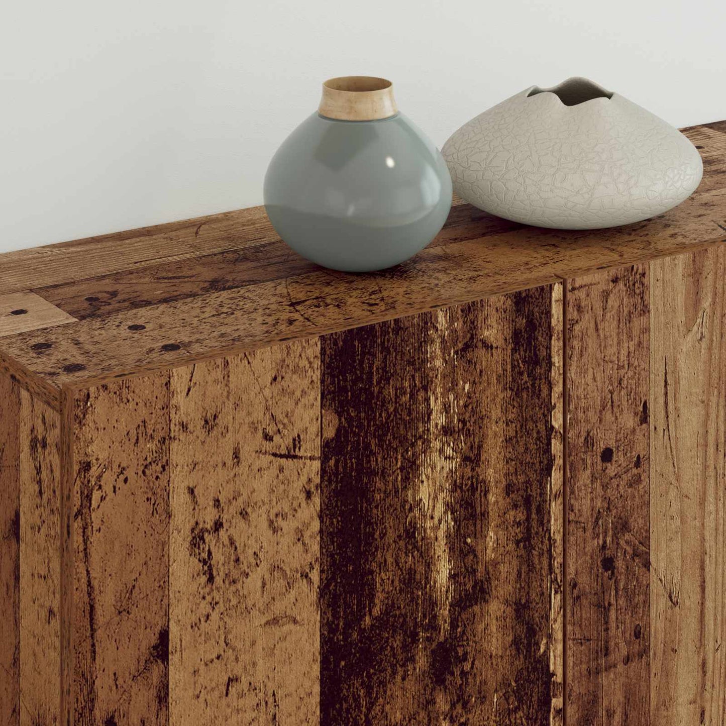 TV Wall Unit Wall-mounted 5 pcs Old Wood Engineered Wood