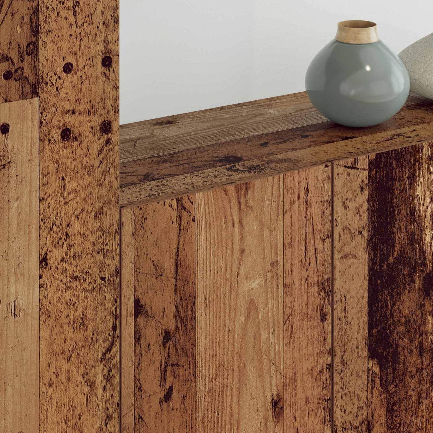 TV Wall Unit Wall-mounted 5 pcs Old Wood Engineered Wood