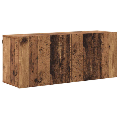 TV Wall Unit Wall-mounted 5 pcs Old Wood Engineered Wood