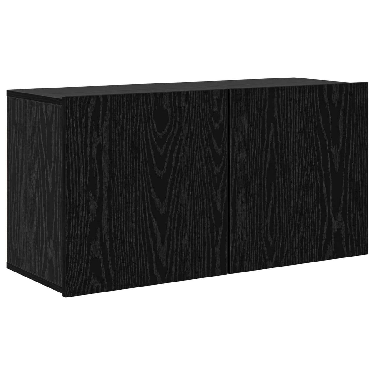 TV Wall Unit 5 pcs Black oak Engineered Wood