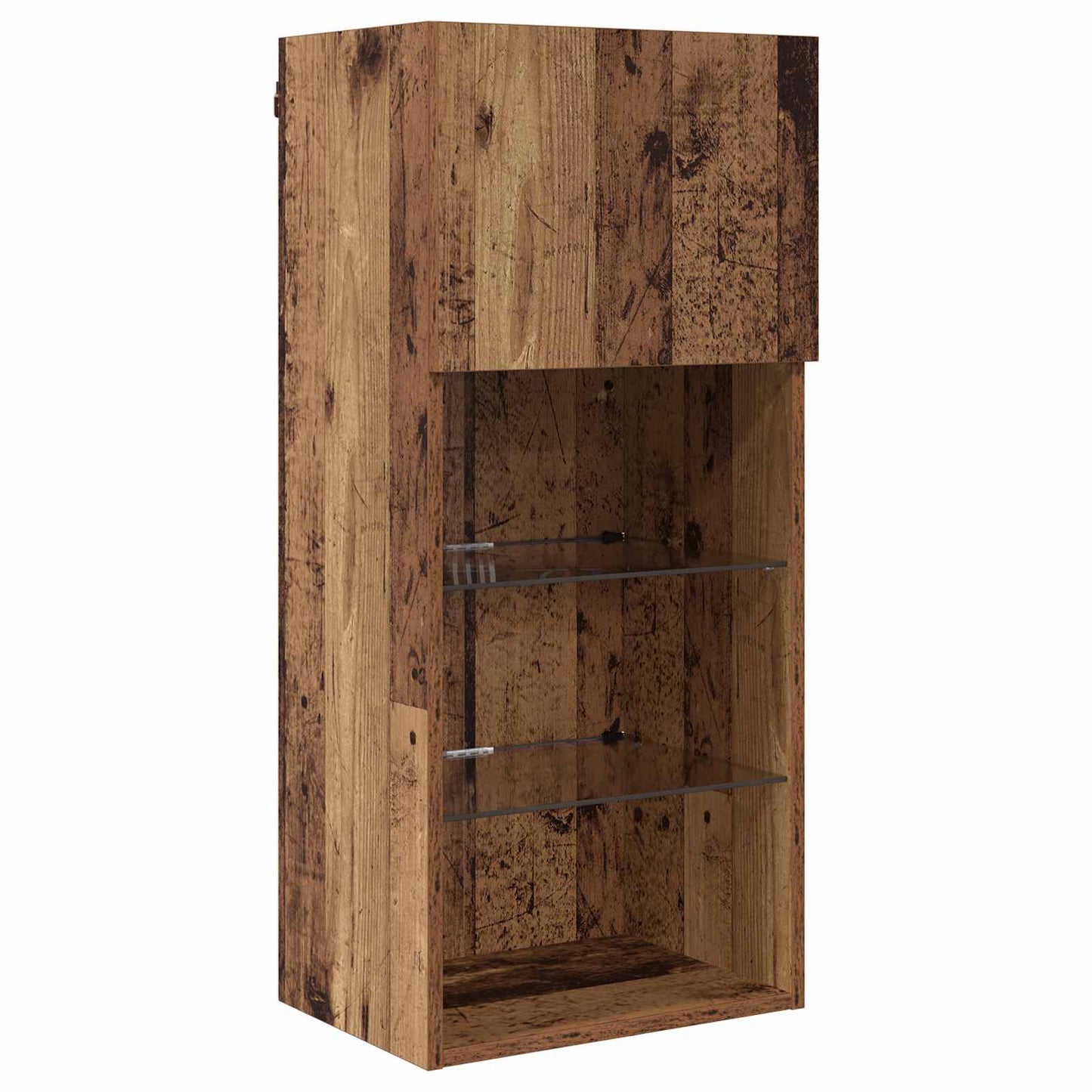 TV Wall Units Wall-mounted 6 pcs Black Oak Engineered Wood