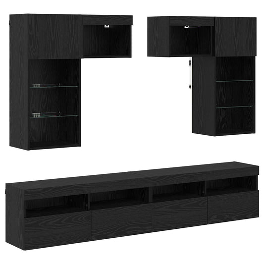 TV Wall Units 6 pcs 100 x 30 x 40 cm Artisan Oak