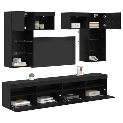 TV Wall Units 6 pcs 100 x 30 x 40 cm Artisan Oak