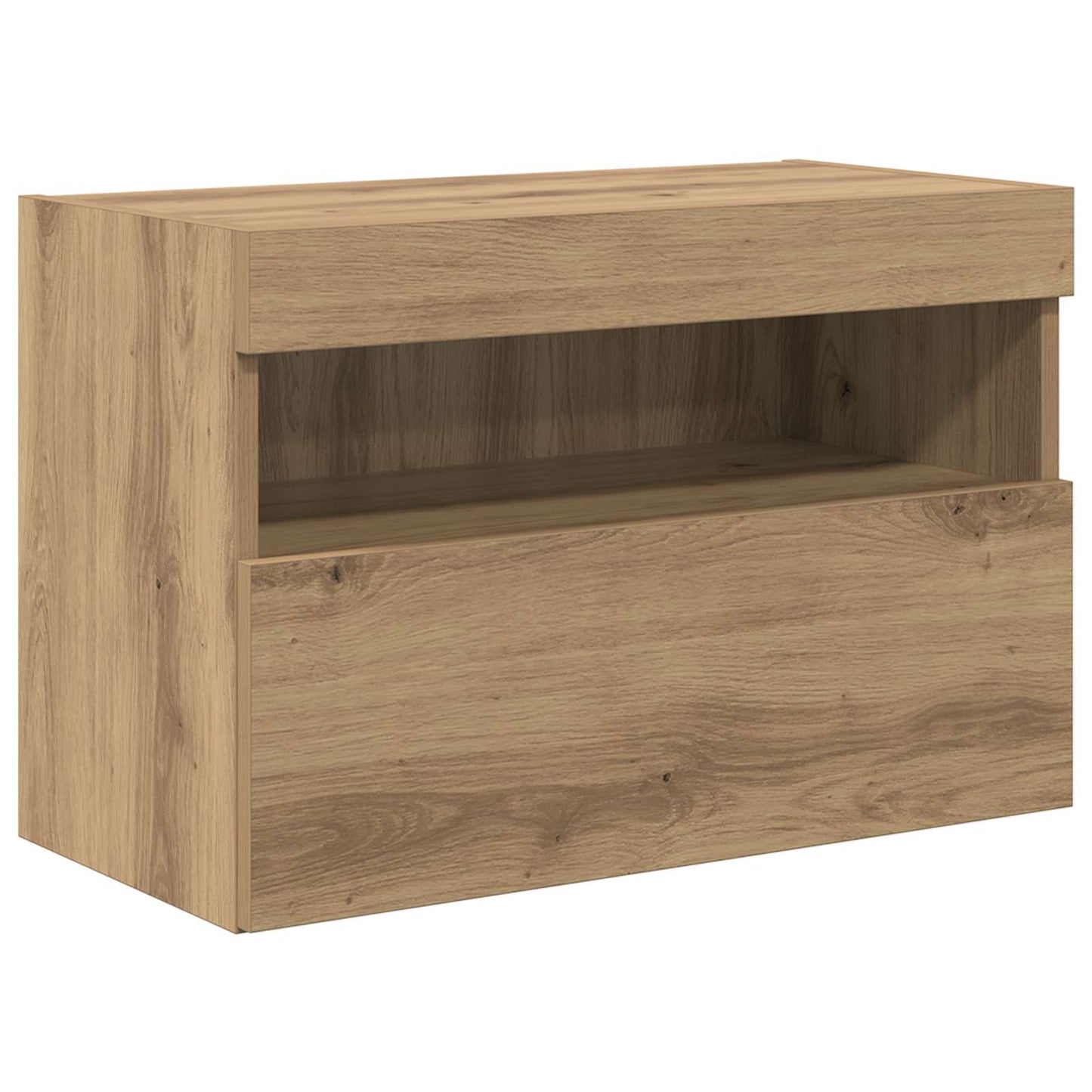 TV Wall Cabinet Set with LED Lights with LED 7 pcs Artisan oak